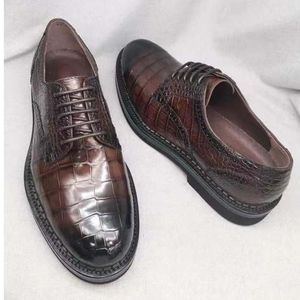 Sapatos de vestido Yingshang Chegada Homens Sapato Formal Crocodilo Couro Barriga Greysneaker