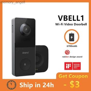 Doorbells Go 2K Video Doorbell Smart Intercom WiFi Door Bell Security Camera IP65 Waterproof Chargeable Battery Ring Alarm YQ230928