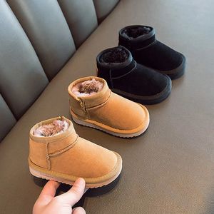 Boots Botas Para Platform Kid Snow Boot Winter Soft Soled Boy Cotton Boot Plush Girl Onkle Boot Comfor