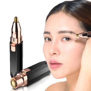 Eyebrow Trimmer Electric Puller 2 IN 1 Body Hair Remover Mini Portable USB Brows Shaver for Men Women 230927