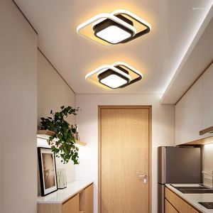 Tavan Işıkları Modern Kristal Flush Mount Chandelier LED Işık Fikstür Kare Lamba Uzaktan Fuaye Koridoru Yaşam