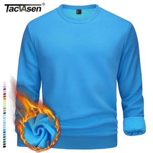 Men's Hoodies Sweatshirts TACVASEN Thicken Fleece Lining Mens Crewneck Hoodies Long Sleeve Sweatshirts Thermal Winter Pullover Outdoor Active Shirts Tops 230927