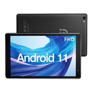 PRITOM 7 Zoll Tablet PC 32 GB Android 11 mit Quad Core Prozessor HD IPS Display Dual Kamera WiFi mit PU Schutzhülle