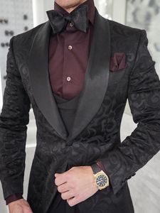 Personalizar esmoquin un botón hermoso chal solapa novio esmoquin hombres trajes boda/graduación/cena hombre chaqueta Blazer 1261116