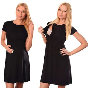 Vestidos de maternidade verão mãe casual vestido de manga curta estilo explosão puro algodão vestido de maternidade de manga curta saia de enfermagem 230927