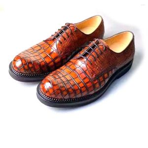 Sapatos de vestido Ourui chegada homens crocodilo couro formal masculino casamento banquete noivos