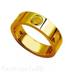 Pierścień projektantów Wedding Love Rings for Woman Men klasyczny luksusowy biżuteria Złota Diamond 4 5 6 mm Akcesoria biżuterii męskie Pierścień Klasyczna śruba formalna ZB010