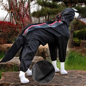 Hundkläder Lyxdesigner Raincoat Full kropp Reflekterande vattentäta kappor för små medelstora stora hundar utomhus husdjursprodukter