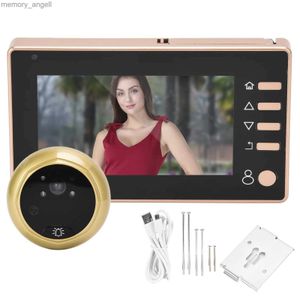 Campainhas 4.3 polegadas tela colorida Vídeo Campainha Câmera Campainha Detecção de movimento Gravação de gravação Visualizador de vídeo olho mágico porta YQ230928