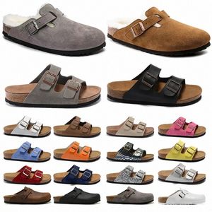 Designer verão Boston chinelos de cortiça plana designs de moda slides de couro sandálias de praia favoritas sapatos casuais Arizona Mayari tamancos para homens mulheres r9c1 #