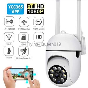 CCTV Lens YCC365 Plus Camera WiFi Outdoor 4X Digital Zoom Smart AI Human Detect Wireless Night Security Surveillance CCTV med IP -kamera YQ230928