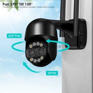 Lente CCTV BESDER 8MP 4K PTZ Câmera IP 8x Zoom Lente Dupla Detecção Humana Câmera CCTV 4MP Smart Home Outdoor Wifi Câmera de Vigilância ICSEE APP YQ231003