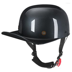 Caschi da moto Berretto da baseball retrò estivo Casco Mezza faccia Cappello vintage unisex Cruiser Touring Moto Bicicletta Scooter Casco