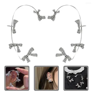 Backs Earrings Fashion Accessory Non- Earring Elegant Clip Pearl Jewlery Tassel Jewelry Metal Cuffs Girls Women's