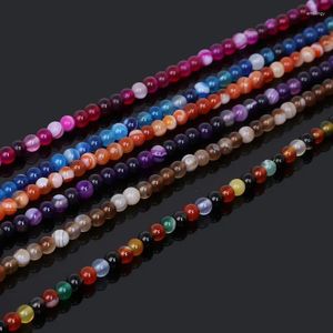 Beads Multi Colors 4mm About 95pcs/lot Round Selectable Natural Stone Loose For DIY Bracelets Necklace Jewelry Making