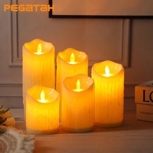 Candles LED Electronic Candle Simulation Flameless Bulb Battery Operated Holiday Wedding Party Home Decoration 230921