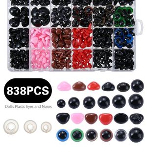 Dolls 838Pcs Colorful Plastic Safety Eyes Noses For Teddy Bear Dolls Soft Toy Nose Making Animal Amigurumi DIY Accessories 230928