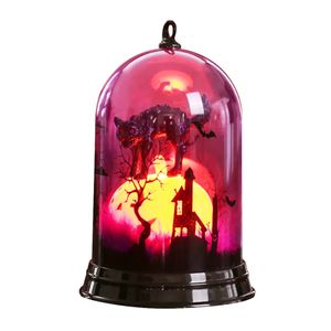 Adesivi murali Decorazione di Halloween LED Luce di candela elettronica Retro Zucca Strega Notte Lanterna Lampada Haloween Decorazioni per feste Forniture 230921