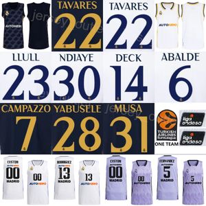 Напечатанные 28 трикотажные изделия Guerschon Yabusele Баскетбол Baloncesto Liga A 14 Габриэль Дек 22 Вальтер Таварес 6 Альберто Абальде 31 Дзанан Муса 23 Серхио Луллий Дышащий