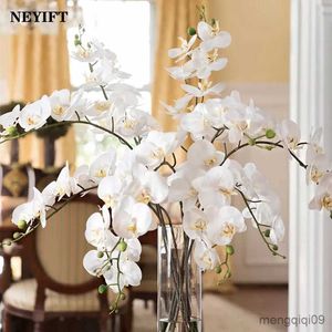 Teste di decorazioni natalizie Fiori di orchidea farfalla artificiale Fiori di orchidee di falena per decorazioni per la casa di festival di Natale di nozze