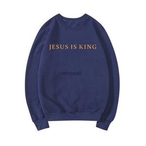 Women's Hoodies Sweatshirts Jesus Is King Sweatshirt Unisex Men Women Pullover Christian Gift Jesus Crewneck Sweatshirts Graphic Hoodies Streetwear Tops YQ230928