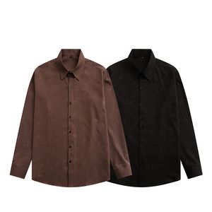 Camisa social masculina de luxo slim seda camiseta manga comprida roupas de negócios casuais marca xadrez cor preta e branca M-3XL BURR89 moletom com capuz Ess camisa masculina camisa M-XXXL