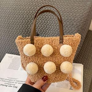 Borse da sera Kawaii piccola spalla in peluche per donna Mini borsetta Borsa carina morbida pelliccia sintetica borsa con manico superiore da donna soffice tracolla