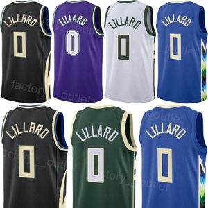 Wydrukowana koszykówka Młodzież Damian Lillard Jerseys 0 Chris Livingston 15 Andre Jackson Jr 44 Khris Middleton 22 Giannis Antetokounmpo 34 Pat Connaughton 24 koszula