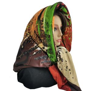 Bandanas Durag Fashion Winter Quilded Puffer chustka na głowę Kobiet drukujący trójkąt szal ciepły puszysty kaptur szaliki