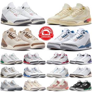 Jumpman 3 basketball shoes men women 3s Medellin Sunset White Cement Reimagined Palomino Wizards Fire Red Pine Lucky Green UNC mens trainers outdoor sports sneakers
