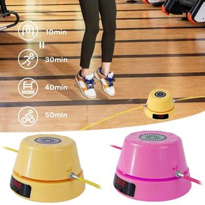 Cordas de pular Máquina de pular elétrica automática Multi-pessoa Controle remoto inteligente Contagem de tela de corda de salto para trabalho de fitness em casa E2K3 230928