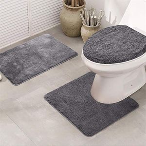 3pcs Toilet Cover Seat Non-Slip Fish Scale Bath Mat Bathroom Kitchen Carpet Doormats Decor Warm Soft Cushion WC Cover #T Y200108255S