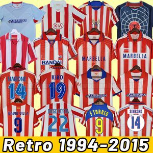 Maglie da calcio retrò Atletico Madrids kun Aguero Griezmann MAXI F.TORRES Gabi Foran SIMAO vintage classico 04 05 06 10 11 13 14 15 94 95 96 97 100esimo 2004 2005 2014 2015 1997