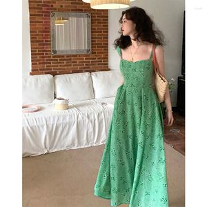 Casual Kleider 2023 Sommer Strand Druck Böhmen Urlaub Kleid Frauen Ärmellose V-ausschnitt A-linie Lange Streetwear Vestido Undefinierte Kleidung