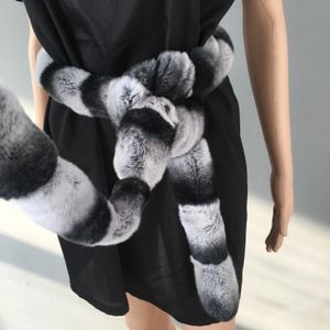 Scarves chinchilla Real Rex Fur neck men and women identical style Rabbit Scarf Lowprice sales are limited Natural fur Collar 230927