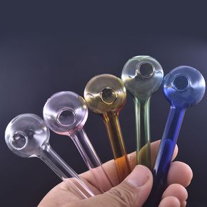 Glass Pipes Oil Nail Burning Jumbo Pipe 14inch Big Ball Pyrex Wax Concentrate Mix Colors Thick Clear Great Smoking Tubes for Smokers Wholasale