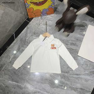 baby clothing designer kids POLO shirt Chest doll bear print child lapel top Size 90-140 CM Long sleeved T-shirt for boy Sep25
