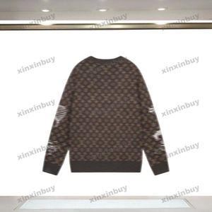 xinxinbuy Männer Designer Hoodie Pullover Graffiti Brief Stickerei gestrickt Paris Frauen schwarz lila gelb weiß Khaki S-XL