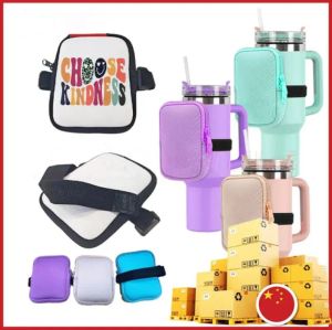 Bolsa de armazenamento para garrafa de água, bolsa para moedas de 40oz, bolsa para carro, neoprene, suporte para garrafa de água, porta-copos