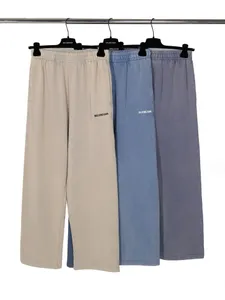 Pantaloni taglie forti da uomo Girocollo ricamato e stampato in stile polare estivo con puro cotone da strada 4qiy