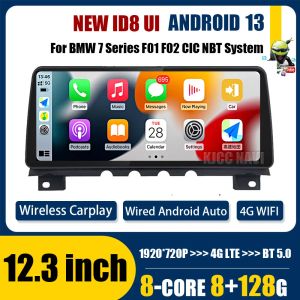carro dvd Android 13 para BMW 7 Série F01 F02 CIC NBT Sistema Auto Car Player Player Multimídia Estéreo GPS Navi CarPlay Autoradio Bluetooth