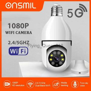 Объектив видеонаблюдения Onsmil IP-камера 1080P E27 Лампа Полноцветная Wi-Fi Внутренняя камера наблюдения для умного дома Безопасность Радионяня Видеокамера для домашних животных YQ230928