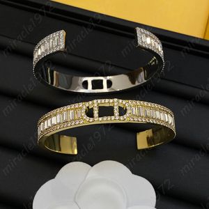 Damen-Designer-Armband, offener Armreif, luxuriöse Diamanten-Armbänder, schöne goldene Armreifen, klassischer Premium-Schmuck, modische Geschenke, 925er Silber, neu – 7
