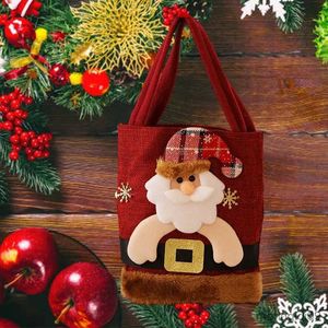 Dekoracje świąteczne świąteczne torebkę Bagn na prezent dla dzieci torba na cukierki Wesołych Świąt Wystrój Pakiet ręczny Nowy rok