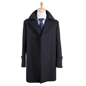 Misturas de Lã Masculina VACH FW SÓLIDA PRETA COR CASUAL SINGLE BREASTED 90 CASHMERE MENS LONG COATS 230927