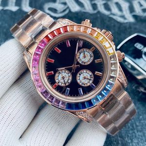 Wa män var automatisk mekanisk waes 43mm rostfritt stål rem guld armband keramisk fall design montre de luxe mode lyxklocka uppgraderad klocka