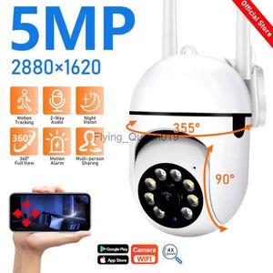 Obiettivo CCTV 5MP 5G Telecamera WiFi Telecamera di sorveglianza PTZ NVR IR Visione notturna a colori Protezione di sicurezza Movimento domestico CCTV Monitor esterno YQ230928