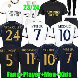 Bellingham 2023 Vini Jr Soccer Jerseys fans Player Tchouameni 23 24 Football Shirt Real Madrids Camaveringa Rodrygo Modrric Camisetas Men Kids Kit Sweatshirt