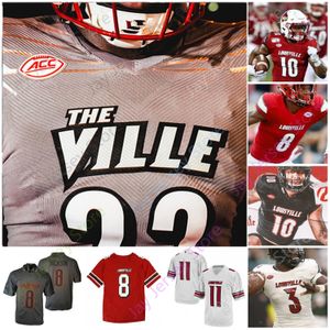 Maglia da calcio Louisville NCAA College Jack Plummer Lamar Jackson Jamari Thrash Kevin Coleman Isaac Guerendo Devin Neal Cam'Ron Kelly Johnny Unitas Bridgewater