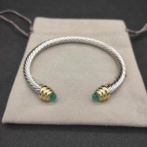 Bracelet Cable Bracelets DY Pulsera Designer Jewelry Women Men Sier Gold Pearl Head X Shaped Cuff Bracelet David Y Jewelrys Christmas Gift 5MM FTY